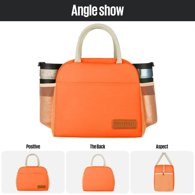 douyadady Lunch Bag Women/Men Lunch Box Women/Men (orange) - Image 5
